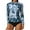 Cyan, variant on Charmo Women's Long Sleeve Rashguard Swimsuit Tie Dye UV Protection Swimwear Swim Shirt UPF 50+