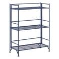 thumbnail image 1 of Pemberly Row Three-Tier Wide Folding Shelf in Blue Metal, 1 of 5