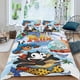 thumbnail image 2 of Felix el Gato Conjunto de sábanas temático, trío de piezas, cómodo y amigable con la piel, diseño único, regalo de decoración para el hogar para familiares, amigos y fans,173cm *218cm, 2 of 6