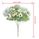 thumbnail image 3 of Cateissary Flores artificiales de seda, ramo de flores, decoración de fotografía para fiesta de boda Flores artificiales blanco verde PC 1, 3 of 6