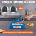 thumbnail image 3 of VEVOR Impulse Sealer 8 inch, Manual Heat Seal Machine with Adjustable Heating Mode, ABS Shrink Wrap Bag Sealers for Plastic Mylar PE PP Bags, Portable Poly Bag Sealing Machine with Extra Replace Kit, 3 of 9
