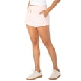 thumbnail image 5 of Celebrity Pink Women's and Women's Plus Tie Front Fleece Shorts, Sizes XS-4X, 5 of 14