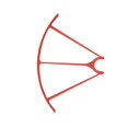 thumbnail image 4 of Hélice multicolor Antideslizante Rc Quadcopter Cubierta protectora y piezas de repuesto del aterrizaje telemando Juguetes rojo Hugo Quadcopter Drone Landing Gear, 4 of 10