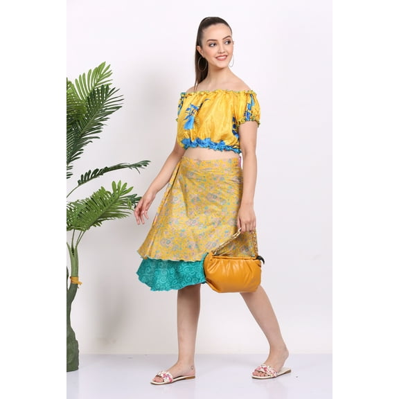 Wevez Pack of 3 Pcs Plus Size Wrap Around Skirts (Short Length Plus Size)