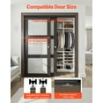 thumbnail image 3 of VEVOR Bypass Door Hardware, 4ft Heavy Duty Bypass Sliding Door Hardware Kit, Aluminum Alloy Sliding Closet Door Hardware Set with Finger Pulls, for 2 Door System, Fit Door Thickness 1 3/8 " - 1 3/4", 3 of 10