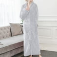 thumbnail image 6 of Elainilye Fashion Womens Pajama Sets Zip-up Pajamas Homewear Long-sleeved Pajamas Nightgown Robes Sleepwear,Gray, 6 of 6