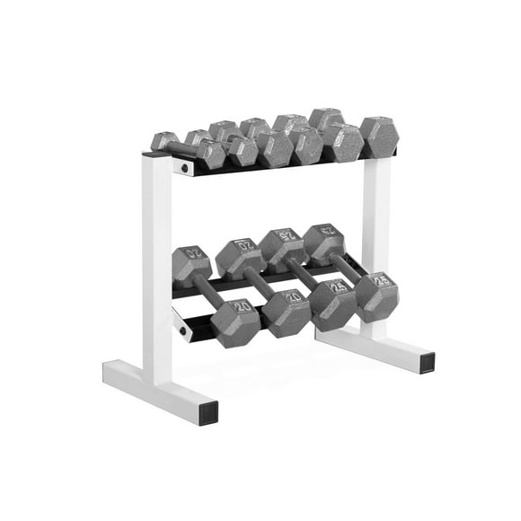 CAP Barbell Support d'haltères à deux niveaux 24 po, Blanc