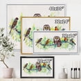 thumbnail image 4 of Designart 'Bird Friends With Owl On A Branch' Traditional Framed Canvas Wall Art Print, 4 of 5