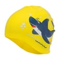 thumbnail image 6 of Unique Bargains 1 Pc Silicone Waterproof Cartoon Shark Swim Cap Yellow Blue, 6 of 6