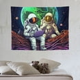 thumbnail image 4 of ONETECH Funny Space Astronaut Alien Tapestry for Men Guys Bedroom, Cool Trippy Universe Planet Art Tapestries College Dorm Boys Room Decor, Psychedelic  Galaxy Poster Blanket, 4 of 7