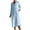 Light Blue, variant on TAGOLD Womens Dress,Fashion Women Autumn Solid Causal Round Neck Button Pockets 1/2Sleeve Dress