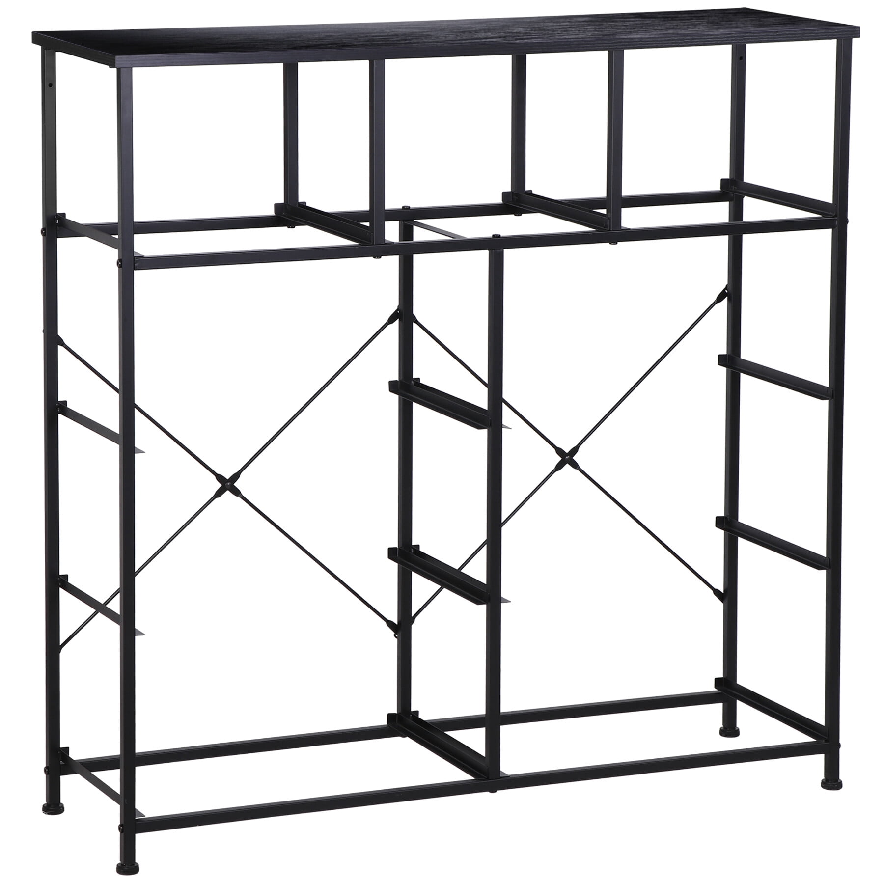 ZENY 9-Drawer Dresser with Steel Frame and Wood Top, Gray