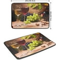 thumbnail image 2 of Wine Dish Drying Mat for Kitchen Counter 18x24 Inch Red White Wine Glass Dish Drying Mat Grapes on Wooden Board Microfiber Dish Mat Bottles Large Dish Dry Pad Protector Kitchen Accessories, 2 of 6