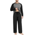 thumbnail image 2 of MINTREUS Men's Pajama Set Lightweight Sleepwear Long Sleeve Shirts and Bottoms Soft Comfy Pjs with Pockets, 2 of 6