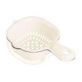 thumbnail image 3 of Cesta de drenaje con asa Lavabo para verduras Colador Cesta de drenaje Fruta Beige Blanco, 3 of 9