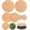 Cork, variant on Cork Plant Coasters, Double Layers 6 Inch Cork Planter Coaster, Absorbent Cork Plant Mats, Cork Plant Coasters for House Plants, 6 Pcs