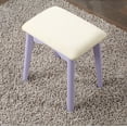 thumbnail image 4 of Roundhill Furniture Liannon Vanity and Stool Set, 3 Piece, Modern, Plush Seating, Purple, 4 of 6