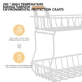 thumbnail image 6 of Tuphregyow Detachable 2-Tier Metal Wire Fruit Basket Stand for Kitchen Counter - Bread, Vegetable, and Produce Storage Bowl Holder White, 6 of 6