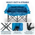 thumbnail image 2 of ABORON Oversized Double Camping Chair, Folding 2 Person Camping Chair Loveseat, Extra-Thick Padded Duo Chair Camping Couch, Portable Double Camp Chair, Lawn Chairs, Camping Bench with Carrying Bag, 2 of 7