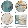thumbnail image 3 of Designart Large Tree Maple framed wall Art, Orange Blue Maple Tree Glowing Embers I , Tree maple framed wall art decor, Orange Traditional White Framed Wall Art, White Color Frame, 3 of 5