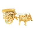 thumbnail image 5 of Ashopi Decor Decorative Bull Cart Unique for Decoration Brown Look - Indian Handmade Metal Craft Gift - Home & Office Decoration - Hotel Decor - Antique Collection -, 5 of 7
