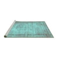 thumbnail image 2 of Ahgly Company Machine Washable Indoor Rectangle Persian Turquoise Blue Bohemian Area Rugs, 2' x 5', 2 of 4