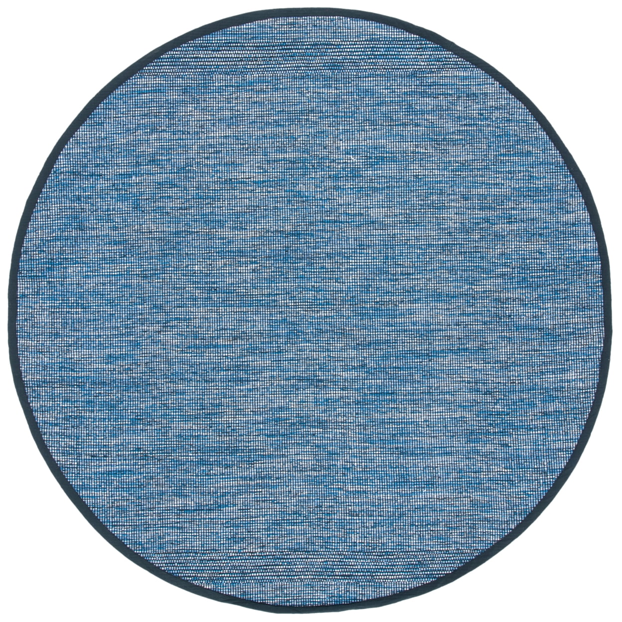 SAFAVIEH Montauk Kelsey Distressed Cotton Area Rug, Blue/Black, 3' x 5'