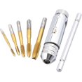 thumbnail image 2 of Hand Taps, Adjustable Tap Wrench, T-Handle Tap Holder Wrench with 5pcs HSS M3 M4 M5 M6 M8 Metric Thread Tap, 2 of 5