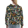 thumbnail image 7 of Picia Vintage Casino Chips Pattern Casual Women's Hoodie, Hooded Sweatshirt with Kangaroo Pocket, Comfortable Pullover with Eye-catching Drawstrings-XX-Large, 7 of 7