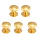 thumbnail image 1 of Perillas redondas de armario Uxcell de 1.02'' de tono dorado de aleación de zinc 5pcs, 1 of 7