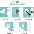 thumbnail image 5 of Puerta para Gatos Marrón con Magnética de 4 Direcciones para Madera, Vidrio, PVC, para Gatos y Perros Pequeños, Puerta para Gatos con Túnel L 23.5*5 *27CM, 5 of 5