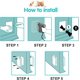 thumbnail image 5 of Puerta para Gatos Marrón con Magnética de 4 Direcciones para Madera, Vidrio, PVC, para Gatos y Perros Pequeños, Puerta para Gatos con Túnel L 23.5*5 *27CM, 5 of 5