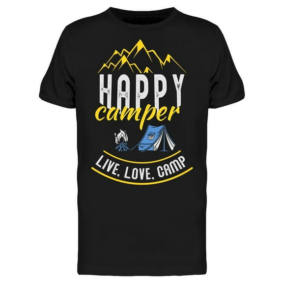 Live, Love And Camp T-Shirt Men -Image by Shutterstock, Male Small