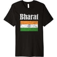 thumbnail image 2 of Bharat India Flag Vintage Graphic For India Lovers Tourists Premium T-Shirt, 2 of 3