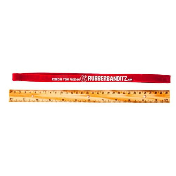 Rubberbanditz RB 12 in Medium Powerlifting Band - #2 Red - 20-35 lb (9-16 kg) Resistance
