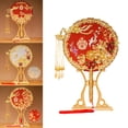 thumbnail image 5 of Wedding Fan Bride Handmade Bridesmaid Bridal Bouquet Wedding Accessories Round Fan Ornaments Chinese Style fan for hand Vintage for Home Decor Red E, 5 of 8