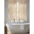 thumbnail image 5 of Orange Brown Sheer Curtains 72 Inch Length 2 Panels Set, Modern Abstract Art Ombre Striped Voile Window Treatment Rod Pocket Curtains Sheers Drapes for Bedroom/Living Room/Kitchen 52"x72"x2, 5 of 7