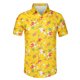 thumbnail image 1 of Lars Amadeus Camisa hawaiana de verano con botones y manga corta con estampado de flores tropicales para hombre Rojo amarillo L Unique Bargains Camisa, 1 of 6