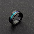thumbnail image 4 of 10pc 316L Surgical Stainless Steel Wide Band Finger Rings Gunmetal US Size 10 1/4(19.9mm), 4 of 5