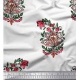 thumbnail image 1 of Soimoi Rayon Fabric Leaves & Floral Block Decor Fabric Printed Yard 56 Inch Wide, 1 of 3