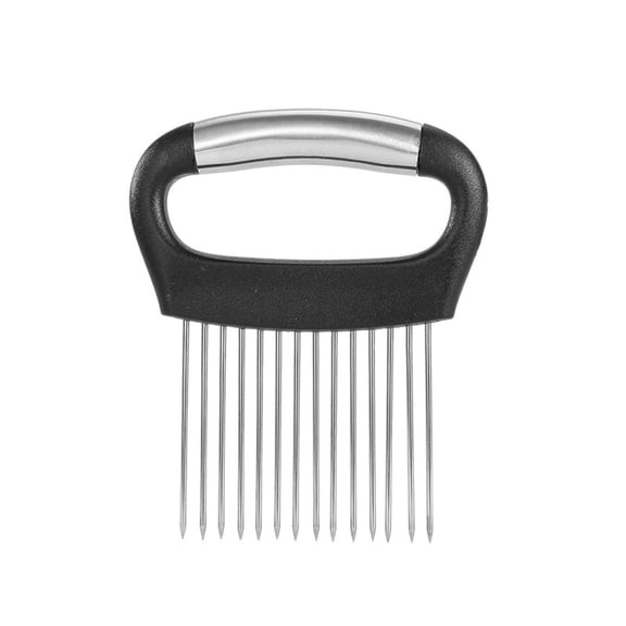 1 Pcs Stainless Steel Vegetable Slicer, Onion Slicer Holder, Large Onion Holder, Kitchen Chopper Assistant Tool for Potato and Avocados, Eggs, for Slicing Lemon