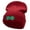 Maroon, variant on Green Skateboard Embroidered 12 Inch Long Knitted Beanie - Black OSFM