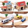 thumbnail image 3 of Electric Toddler Wooden Train Set Toy, 88 PCS Train Track Toys for 3 4 5 Years Old, Great Gift for Kids, Boys and Girls, 3 of 8