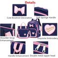 thumbnail image 4 of 2Pcs Bowknot Wave Point Prints Primary School Bookbag Rucksack Kids School Backpack Sets Student Book Bag for Students, 4 of 5