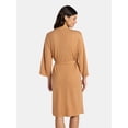 thumbnail image 3 of Lissome Women's Ultra Soft Stretchy Knit Belted Wrap Robe, Sizes S-3X, 3 of 4
