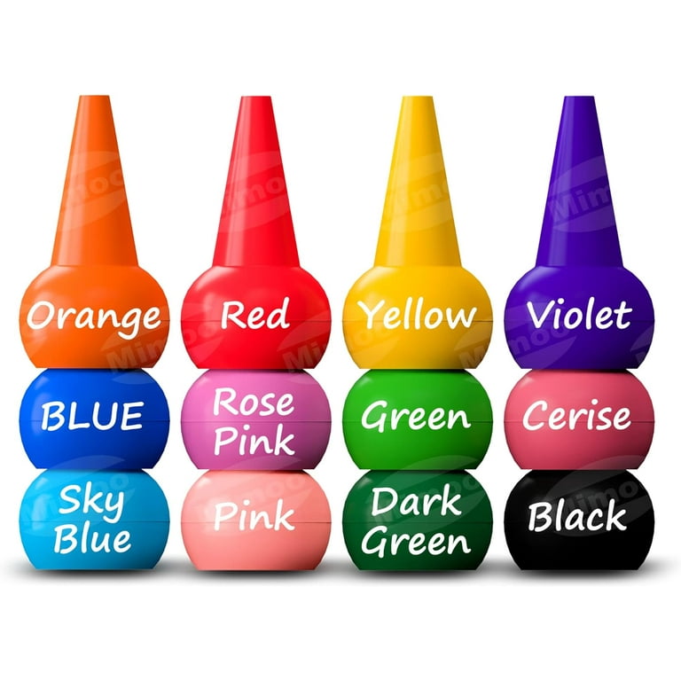WOSTOO Crayons for Kids, Palm Grip Crayons Set 9 Colors Non-Toxic