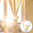 thumbnail image 3 of 2 piezas de cortina magnética estrella Tiebacks estrella decorativa cortinas Tie Backs soporte de tejido para cortinas de ventana sujetan cortinas oro BLESIY corbata de cortina, 3 of 7