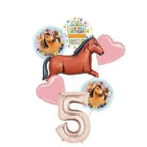 Mayflower Products Spirit Riding Free Party Supplies 5th Birthday Brown Horse Balloon Bouquet Decorations