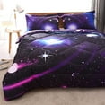 thumbnail image 3 of Colorful Galaxy Bedding Size Comforter Sets 5-Piece Space Bedding Bedding Sets for Boys Girls Kids Bedroom Set with Comforter, Flat Sheet, Fitted Sheet and 2 Pillowcases, 3 of 6