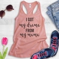 thumbnail image 2 of I Got My Drama From My Mama Tank Top, Ladies Racerback Tank Top, Drama Tank, Daughter Tank, Desert Pink, Large, 2 of 3